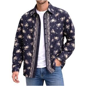 Royalty by Maluma Men’s Jacket Size Large Reversible Kaleidoscope Solid Button F